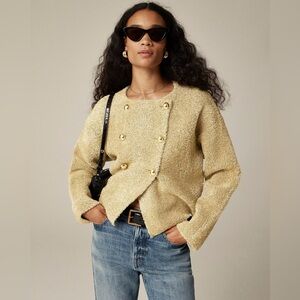 J.Crew Oversized double-faced metallic jacket CD261